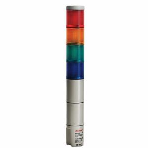 FEDERAL SIGNAL MSL4-120 Turmleuchte mit Glühlampe, 4 Lichter, Bernstein/Blau/Klar/Grün/Rot, Dauerlicht | CP4YAA 3TCY9