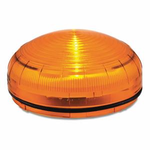 FEDERAL SIGNAL SLM350A Beacon Warning Light, Amber, LED, 12 to 24VAC/DC or 120 to 240VAC, Varies, Fresnel | CP4YMF 436M23