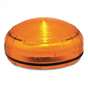 FEDERAL SIGNAL SLM350A Beacon Warning Light, Amber, LED, 12 to 24VAC/DC or 120 to 240VAC, Varies, Fresnel | CP4YMF 436M23