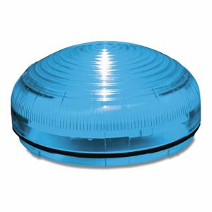 FEDERAL SIGNAL SLM350B Beacon Warning Light, Blue, LED, 12 to 24VAC/DC or 120 to 240VAC, Varies, Fresnel | CP4YMP 436M24