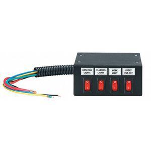 FEDERAL SIGNAL SW200-B Switch Box, 12V, 4 Terminals, Lamp Cap. 20A | CD2WUA 401N81
