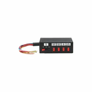 FEDERAL SIGNAL SW400SS-B Switch Box, With Slide Switch, 4-Switch, 12V DC, 20A Lamp, 7 Terminals | CJ3PKB 401N83