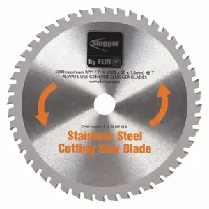 FEIN POWER TOOLS 63502007220 Circular Saw Blade, 7 1/4 Inch Blade Dia, 48 Teeth, 0.078 Inch Cut Width | CP4YQT 34NL92