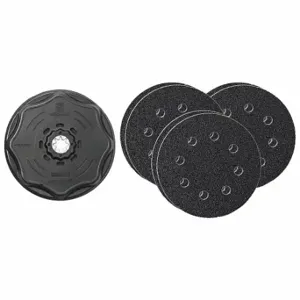 FEIN POWER TOOLS 63806195210 Oscillating Sanding Pad With Paper, 4 1/2 Inch Width, 180 60 80 Grit, 6 Sheets | CP4YZH 48ZC75