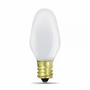 FEIT ELECTRIC LED BP7C7W/827/LED2/HDRP Bulb C7, Candelabra Screw, Candelabra Screw, 7 W, 2700K, 30 lm, 2 Pack | CP4ZDB 797UA0