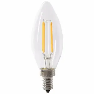 FEIT ELECTRIC LED BPCTC40930CAFIL/4 Light, E12, Candelabra Screw, 40W INC, 3.3 W Watts, 300 lm, LED, 4 PK | CP4ZGZ 793RA7