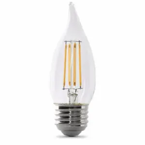 FEIT ELECTRIC LED BPEFC60927CAFIL/2/RP Bulb, CA10, CA10, Medium Screw, 2 Pack | CP4ZDD 797U74