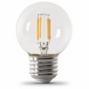 FEIT ELECTRIC LED BPGM60927CA/FIL/2/RP Bulb G16 1/2, Medium Screw, Medium Screw, 60 W, 2700K, LED, 2 Pack | CP4ZDK 797U81