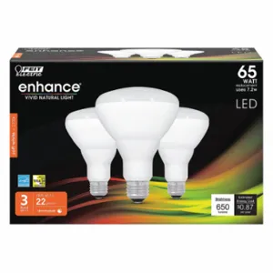 FEIT ELECTRIC LED BR30DM/927CA/3 Bulb, BR30, Medium Screw, 7.2 W Watts, LED, 3 Pack | CP4ZGG 56JH49