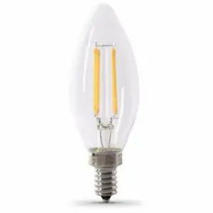 FEIT ELECTRIC LED CTC40/927CA/FIL/6 Bulb B10, Candelabra Screw, 6 Pack | CP4ZCG 797U64