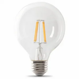 FEIT ELECTRIC LED G2540/927CA/FIL/3/RP Bulb G25, Medium Screw, Medium Screw, 60 W, 2700K, 3.8 W Watts, 3 Pack | CP4ZDR 797U85