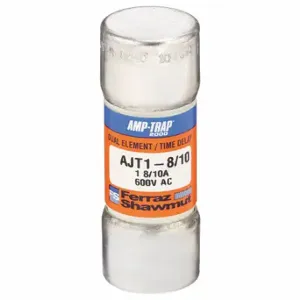 FERRAZ SHAWMUT AJT1-8/10N Fuse, 1 8/10 A, 600 VAC, 2-1/4 Inch Length x 13/16 Inch dia Fuse Size, Cylindrical Body | CT3AKX 4TAN4