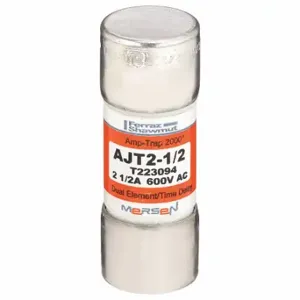 FERRAZ SHAWMUT AJT2-1/4N Fuse, 2 1/4 A, 600 VAC, 2-1/4 Inch Length x 13/16 Inch dia Fuse Size, Cylindrical Body | CT3AML 4TAN7