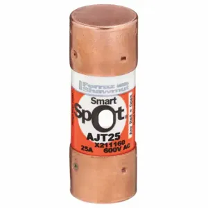 FERRAZ SHAWMUT AJT25 Fuse, 25 A, 600 VAC, 2-1/4 Inch Length x 13/16 Inch dia Fuse Size, Cylindrical Body | CT3ANH 4TAR8