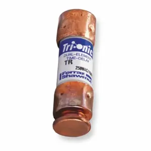 FERRAZ SHAWMUT TR2-1/2R Fuse, 2 1/2 A, 250 VAC, 2 Inch Length x 9/16 Inch dia Fuse Size, Cylindrical Body, TR-R | CT3AMF 4TCN4