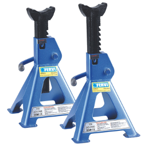 FERVI 0069/10 Couple Jack Stand, 3 Ton Capacity, 468 - 718 mm Height | CF3RRM