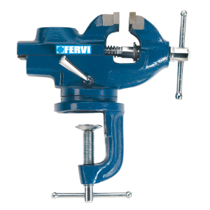 FERVI 0146/60 Schraubstock, mit drehbarer Basis, 50 mm Öffnung, 60 mm Backengröße, Stahl | CF3RGU
