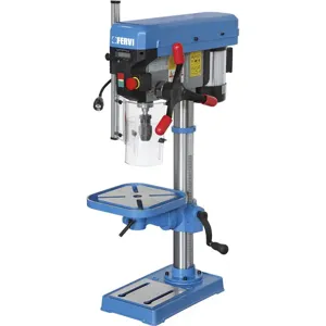 FERVI 0260 Drill Press, With Drive Belt, 12 mm Drilling Capacity, Single Phase Motor | CF3RLT