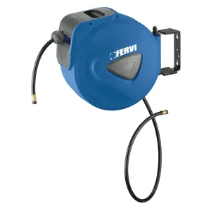 FERVI 0378/1510 Air Hose Reel, Auto Rewind, 18 Bar Pressure, 15 m Length | CF3RJQ