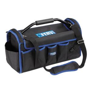 FERVI 0395 Tool Bag, With Shoulder Belt, 19 Pockets, 480 x 250 x 225mm Size, Polyester | CJ4LBQ