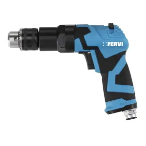 FERVI 0418 Reversible Air Drill, 10 mm Chuck Size, 1800 rpm Speed | CF3RJJ