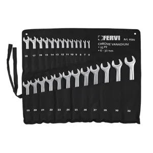 FERVI 0544 Combination Spanner Set, 6 to 32 mm Size, 15 pcs. | CF3RAN