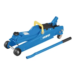 FERVI 0567 Hydraulic Trolley Jack, Low Profile, 2 Ton Capacity, 90 - 385 mm Lifting Height | CF3RRA