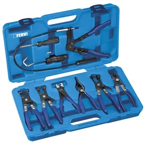 FERVI 0603 Auto Repairing Pliers Set, Steel, 9 Pieces | CJ4KUZ