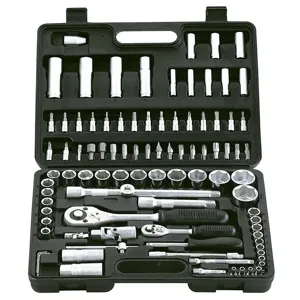 FERVI 0618 Socket Set, 1/2 And 1/4 Inch Drive Size, 94 Pieces | CJ4KUM