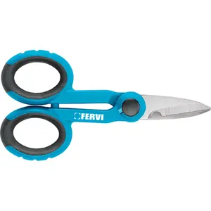 FERVI 0672/B Electrician Scissors, 140mm Length, Satin | CJ4KVE