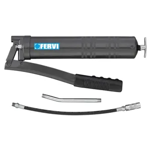 FERVI 0677/500 Hand Operated Lever Grease Gun, 500cc Capacity, 6000 To 8000 psi Pressure | CJ4KWG