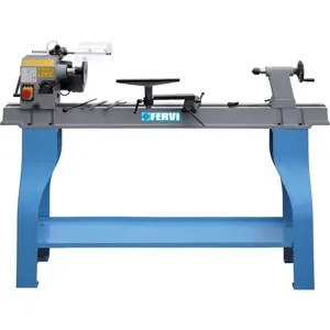 FERVI 0758 Lathe, 1100 mm Workpiece Length, 185 mm Centers Height, Wood | CF3RNT