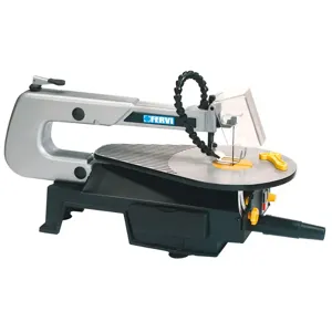 FERVI 0765 Variable Speed Scroll Saw, 400 x 50mm Cutting Capacity, 127mm Blade Length, 0.12kW | CJ4KYR