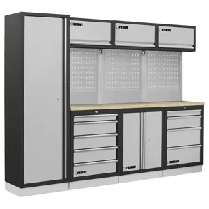 FERVI A007D Workshop Modular Furniture, 2640 x 498 x 2000 mm Size | CF3RDH