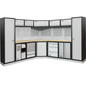 FERVI A007L Workshop Modular Furniture, 2800 x 2800 x 2000 mm Size, 498 mm Depth | CF3RDW