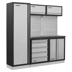 FERVI A008C Workshop Modular Furniture, 1960 x 498 x 2000 mm Size | CF3RDG