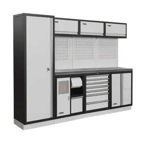 FERVI A008G Workshop Modular Furniture, 2640 x 498 x 2000 mm Size | CF3RDQ