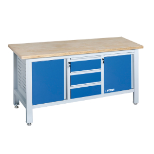 FERVI B009/B2 Workbench Kit, With Door, 2 Shelf, Adjustable Feet, 1690 x 600 x 865 mm Size | CF3RDA