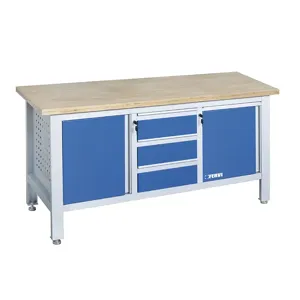 FERVI B009/B2 Workbench Kit, With Door, 2 Shelf, Adjustable Feet, 1690 x 600 x 865 mm Size | CF3RDA