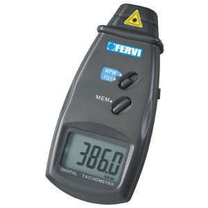 FERVI C067 Digital Tachometer, Photo Type, 2.5 - 9999.9 Rpm Round Speed | CF3TFH