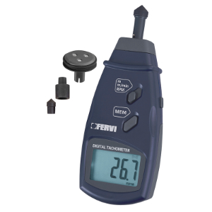 FERVI C069 Digital Tachometer, Contact Type, 2.5 - 9999.9 Rpm Round Speed | CF3TFG