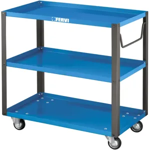 FERVI C650 Trolley, Three Shelves, 100Kg Capacity, 800 x 450 x 800mm Size | CJ4LDT