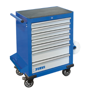 FERVI C960/F7 Tool Rolling Cabinet, With 7 Drawers, 890 x 458 x 994 mm Overall Dimension | CF3RFC