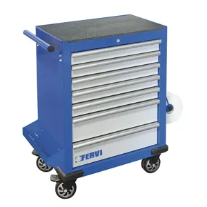 FERVI C960/F7 Tool Rolling Cabinet, With 7 Drawers, 890 x 458 x 994 mm Overall Dimension | CF3RFC