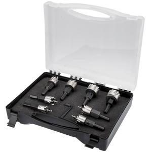 FERVI F015/008S Drill Bit Hole Saw Set, With Lateral Chip And Center Drill, 8 Pieces | CJ4LAY