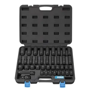 FERVI I340 Standard and Deep Impact Socket Set, 1/2 Inch Socket Size | CF3RCC