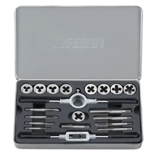 FERVI M020 Tap And Die Set, 25 x 9mm Round Die Stock, 20 pcs. | CF3TBT