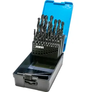 FERVI P046 Twist Drill Set, 1 to 13 mm Size, 12 pcs. | CF3RZZ