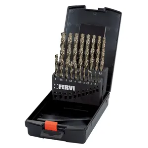 FERVI P064/19A Twist Drill Set, 1 to 10 mm Size, 24 pcs., Cobalt | CF3TAL