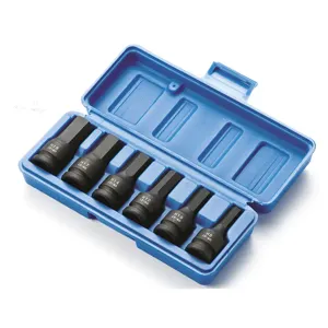 FERVI SI413M006 Impact Hex Bit Socket Set, 1/2 Inch Drive Size, 6 Pieces | CJ4KUP